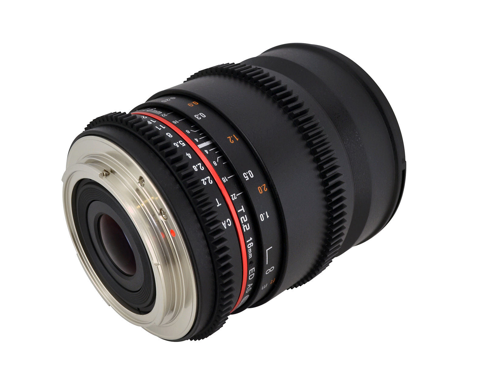 Rockinon 16mm T2.2 Cine Lens, Canon EF mount (rear)