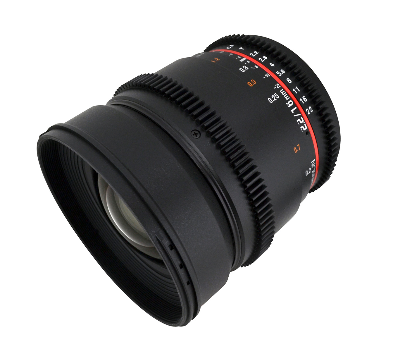 Rockinon 16mm T2.2 Cine Lens (side)