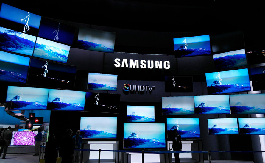 Samsung shows off its new collection of UHD televisions at CES 2015 in Vegas, last week (image: ©Samsung).
