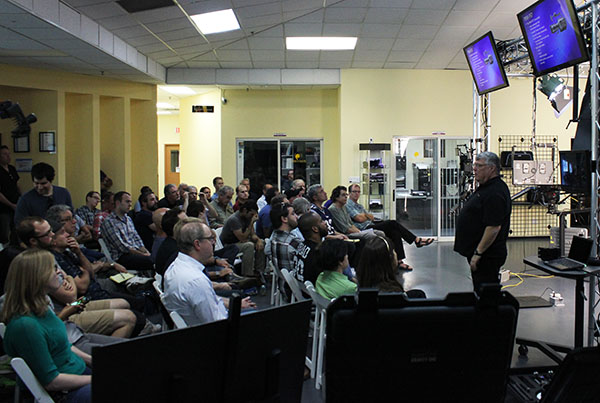 Band Pro's VP of Technical Services, Jeff Cree, SOC, during his in-depth overview of the FS7.