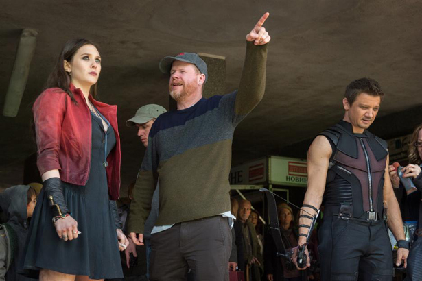 Joss Whedon directing Elizabeth Olsen on the set of Ultron (image: © Marvel Studios).