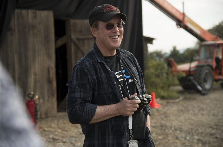 'Tomorrowland director Brad Bird on set (image: Disney Pictures).