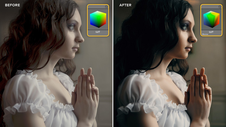Magic Bullet Looks LUT Tool before and after.